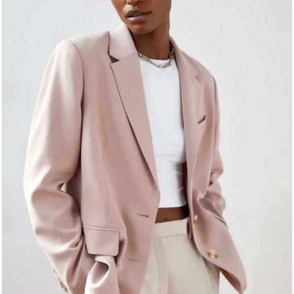 Aritzia Babaton Lacasse Blazer in Fawn Pink NWOT XS